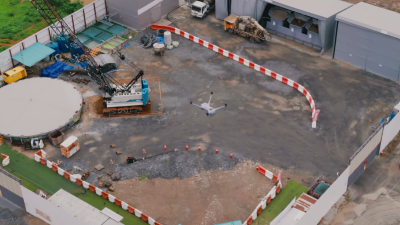 엔젤스윙, 현대건설 '남양주 왕숙 국도' 현장에 드론 스테이션 도입... 국내 최대 토목현장 '디지털 트윈' 전환 선도